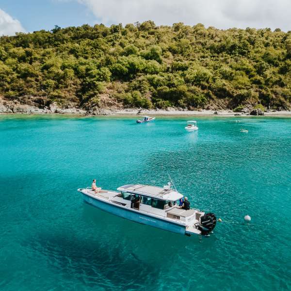 a small boat in a body of water
