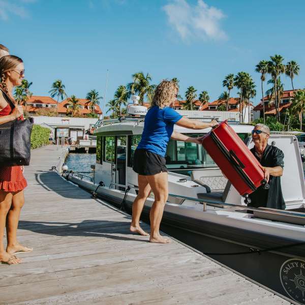 a group of people on a beach