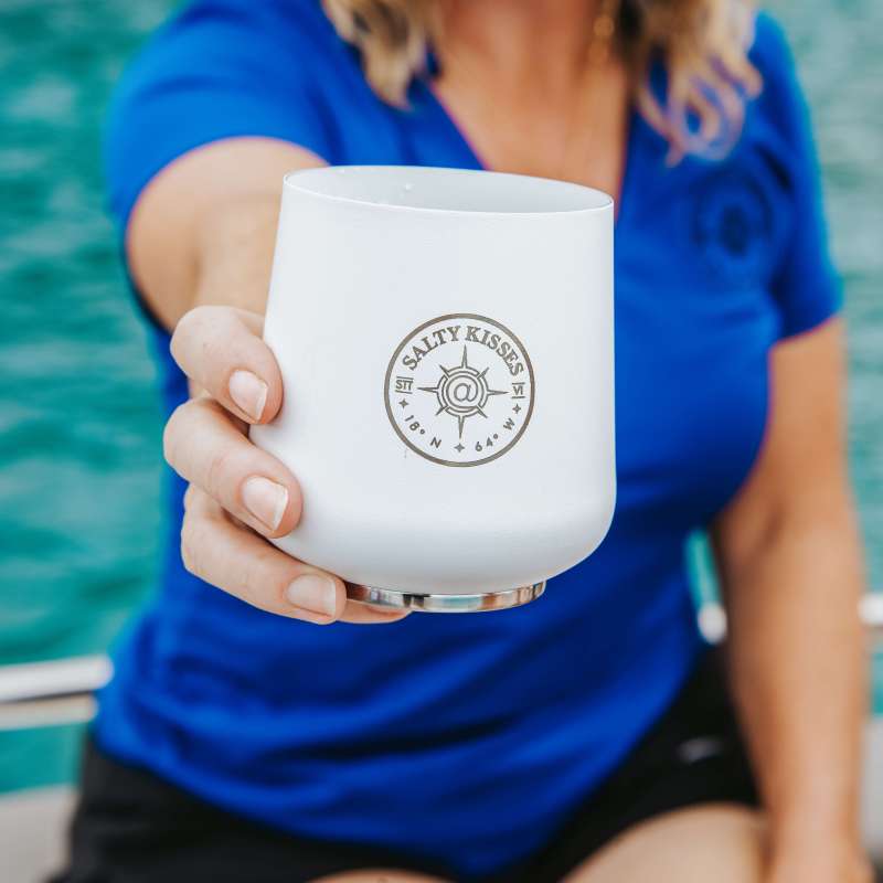 a woman in a blue shirt